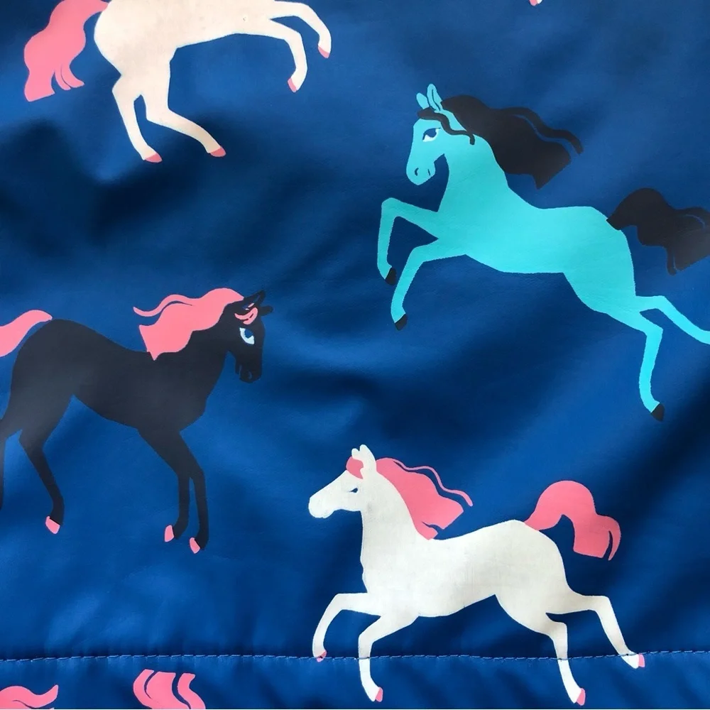 Hatley Baby Girls Prancing Horses Terry Lined Rain Jacket